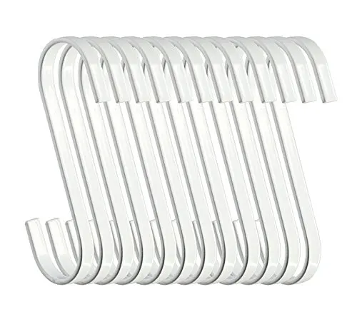 Towels Utensils Gardening Tools Pots for Kitchenware Clothes Heavy-Duty S Shaped Hook RuiLing 20 Pack 3.5 Inch Chrome Finish Steel Hanging Hooks