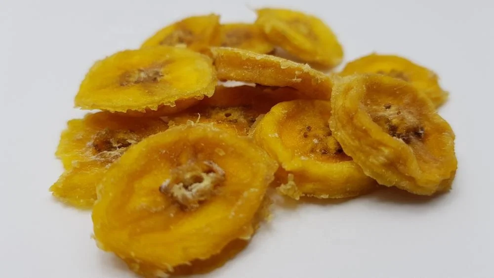 
Dried dehydrated banana slices coins from Thailand 