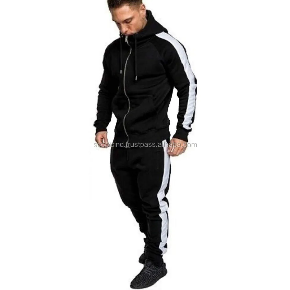 Zipperup Track Suit Men Two Piece Cotton Custom Sweat Suit Sport
