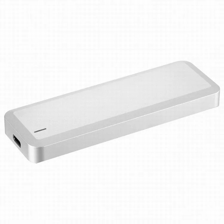 Unestech UT63600U3C USB 3.1 Type-C to M.2 NGFF PCIe NVME SSD Aluminum External Enclosure Silver Color up to 10Gbps