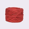 Custom Cotton 100% Braided Dyed Red Coloured Twisted Round Macrame Cotton Cord
