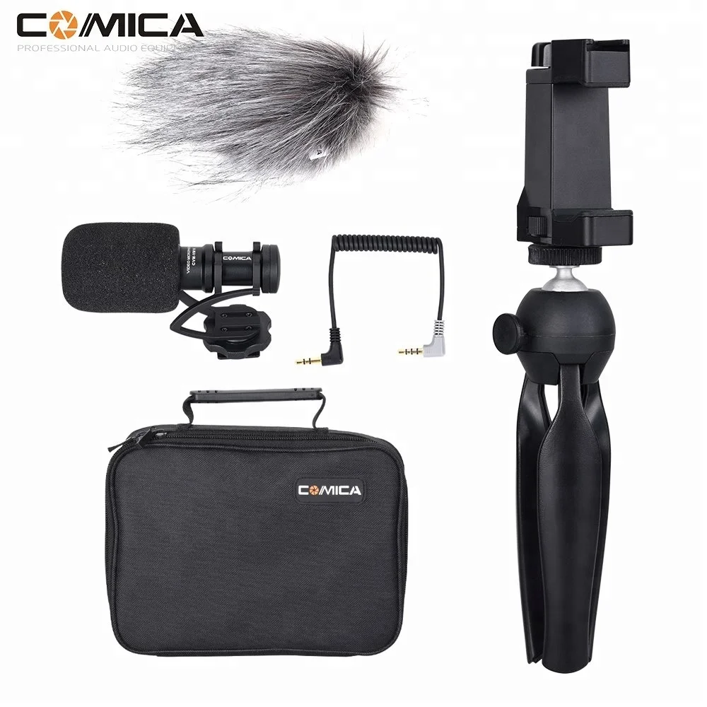 

COMICA CVM-VM10-K2 Smartphone Video Rig Filmmaker Hot Shot Audio Microphone w/ Mini Tripod for iPhone X/8/7/6/6S Samsung Huwwei