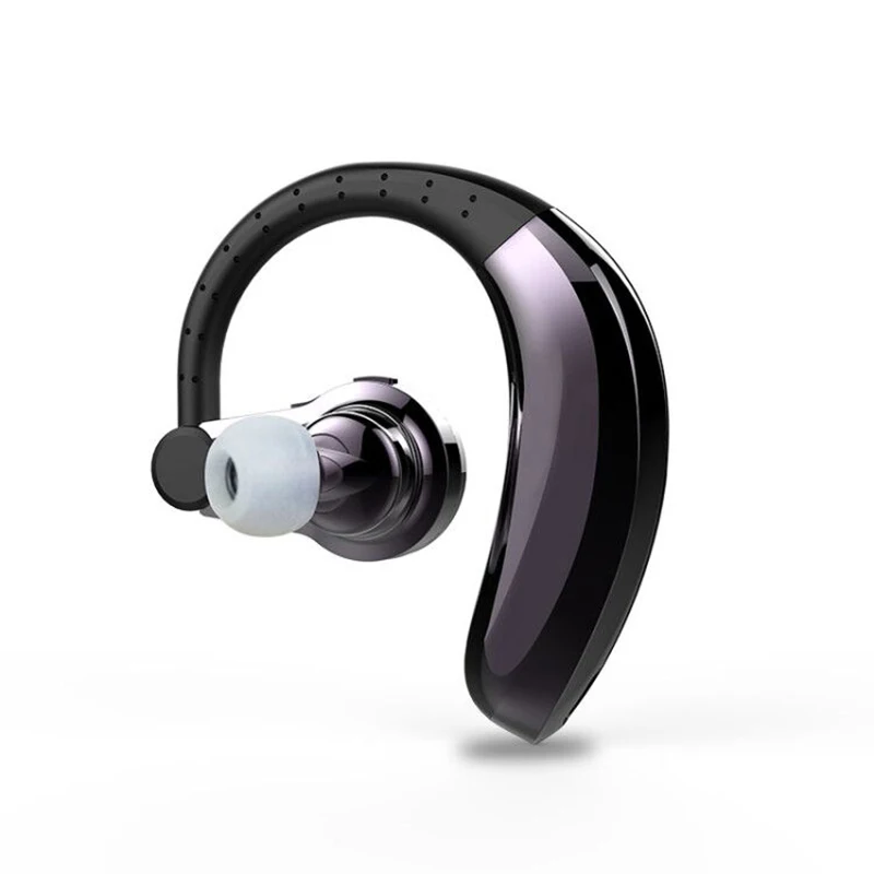 

T9D ear hook smart android ios ipx7 waterproof wireless earphone speaker bluetooth mini wireless earphone, Bright black matte black