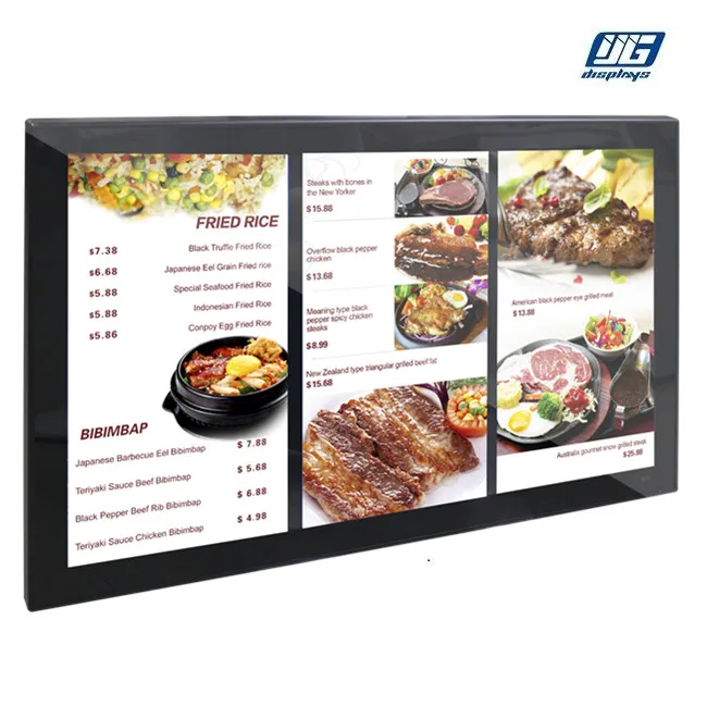 55'' Auo Lcd Menu Board Display Buy Lcd Display,Lcd Menu Board,55