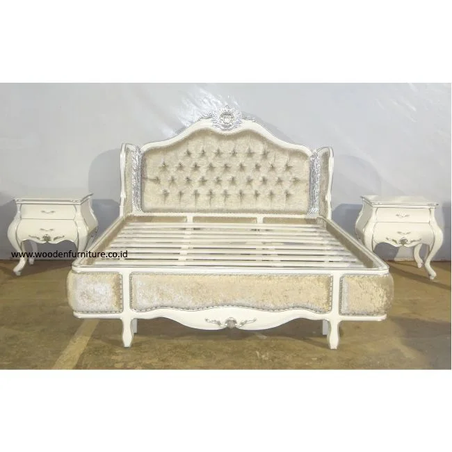 French Style Bedroom Set Antique Upholstery Bed Frame Classic Dresser With Chair White Bed Side Luxury Furniture Hotel Furniture Buy Antique