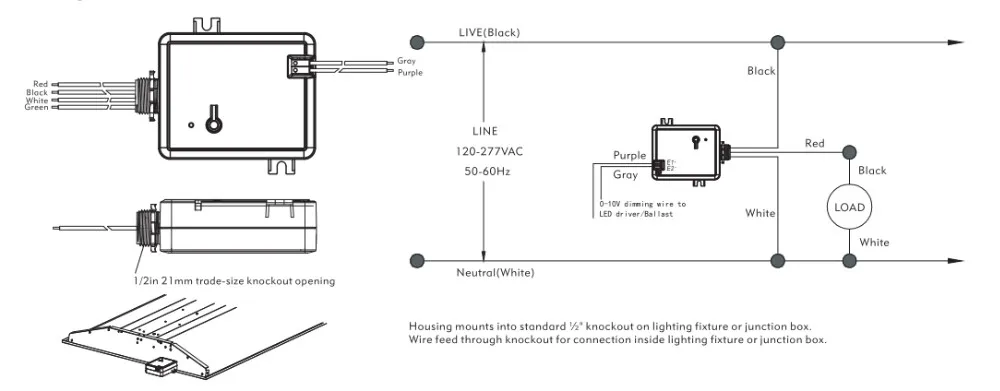 0-10V wireless remote dimming module UL listed led lighting power pack