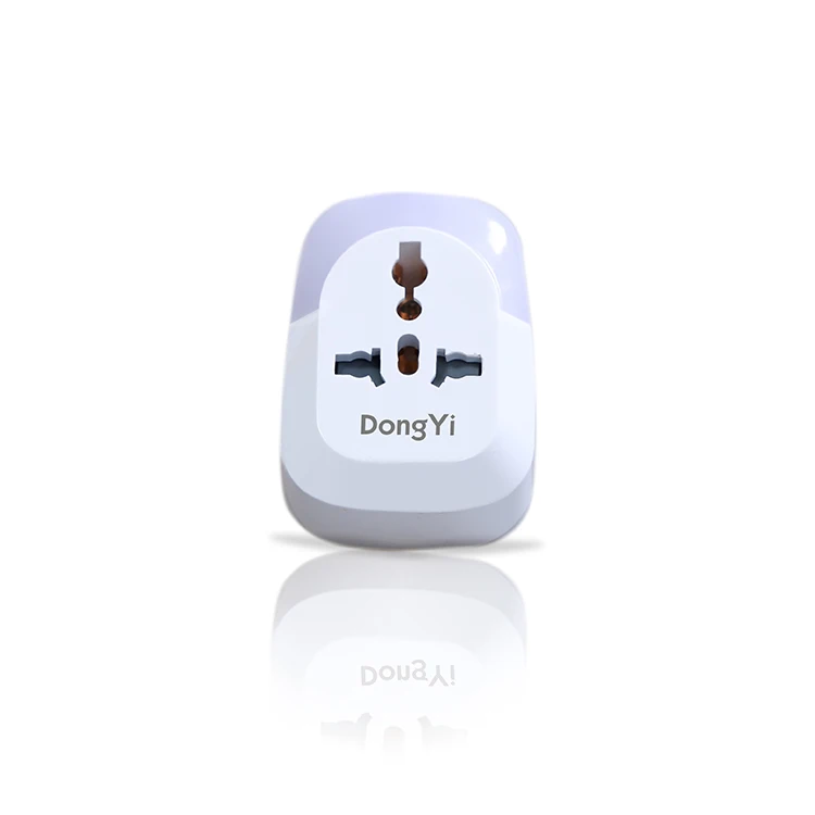 
UK British plug Travel adapter with touch mode sensor 3 brightness LED night light 