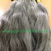 Transform with any color you like, straight natural grey hair 18 inches, hair extension human