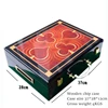 500PC poker printed surface wooden high gloss casino poker chips carrier case