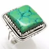 Instant Classic Green Turquoise 925 Sterling Silver Ring, Fashion Silver Jewelry, Wholesale Gemstone Rings
