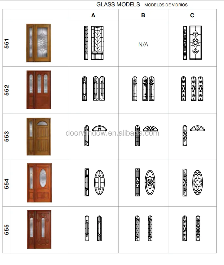 Customer front entry door solid wood panels door with sidelite glass panels for ideas