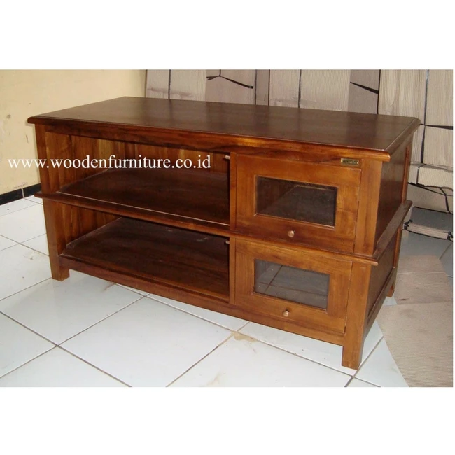 Teak Wood Furniture Modern Tv Table Wooden Tv Console Contemporary