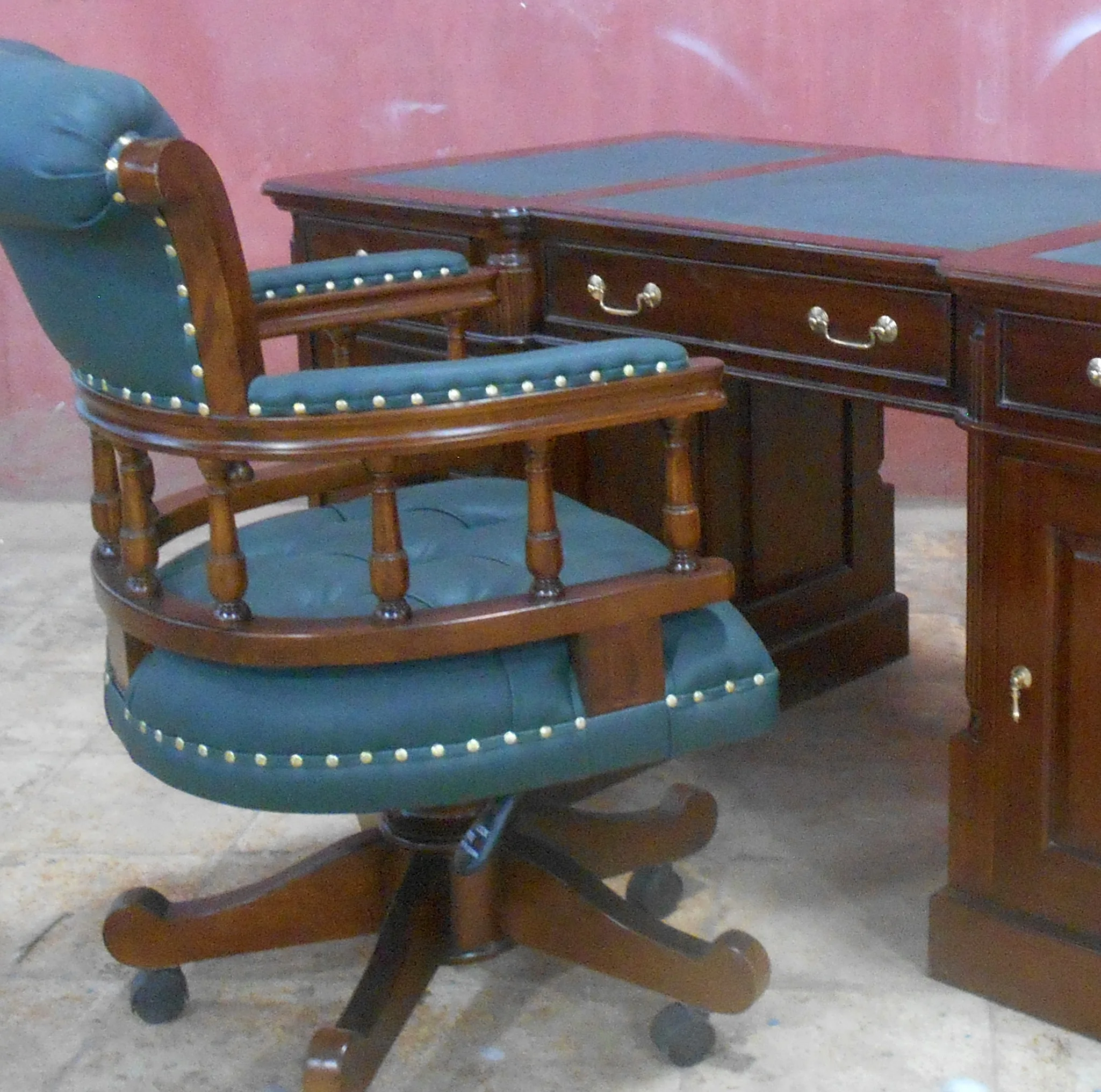 Classic Furniture Mahogany Indonesia Partner Desk Classic Office
