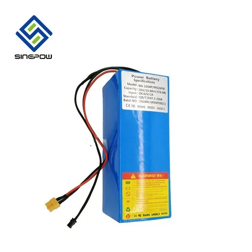 

Free shipping and no tax Powerful 36v 10.4ah lithium ion battery pack for Dyu Ebike, White