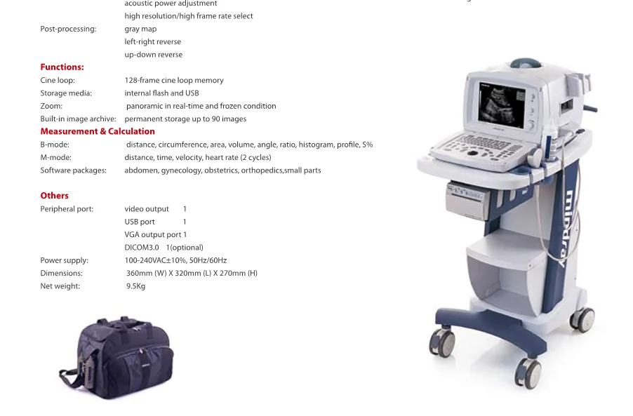 2018 Chepeast Mindray B/w Ultrasound Machine Mindray Dp-2200/portable ...