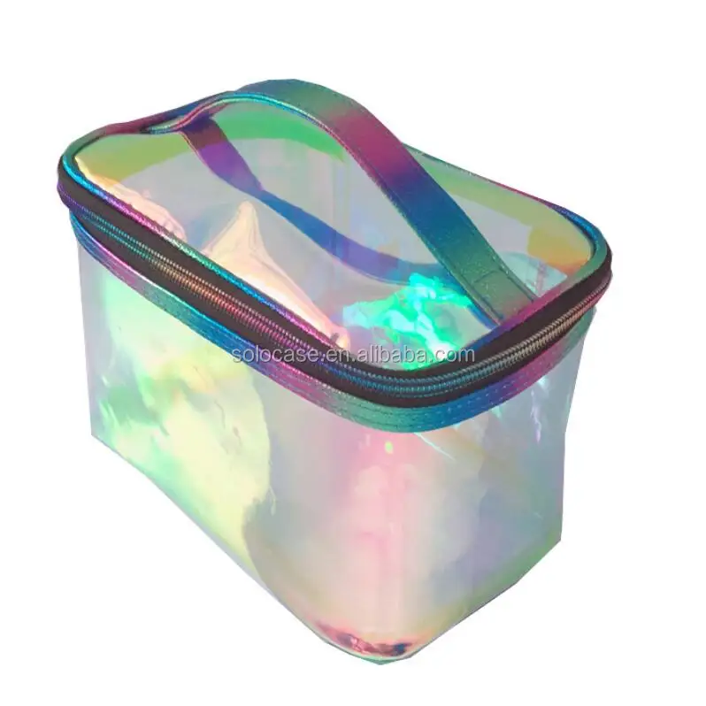 Holographic Square Travel Makeup Bag