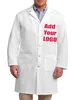 short sleeve unisex white medical uniform doctor lab coats Customize Logo Name