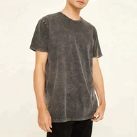 

Men Blank Plain Oversized Tee Shirt Distressed Acid Wash T Shirt