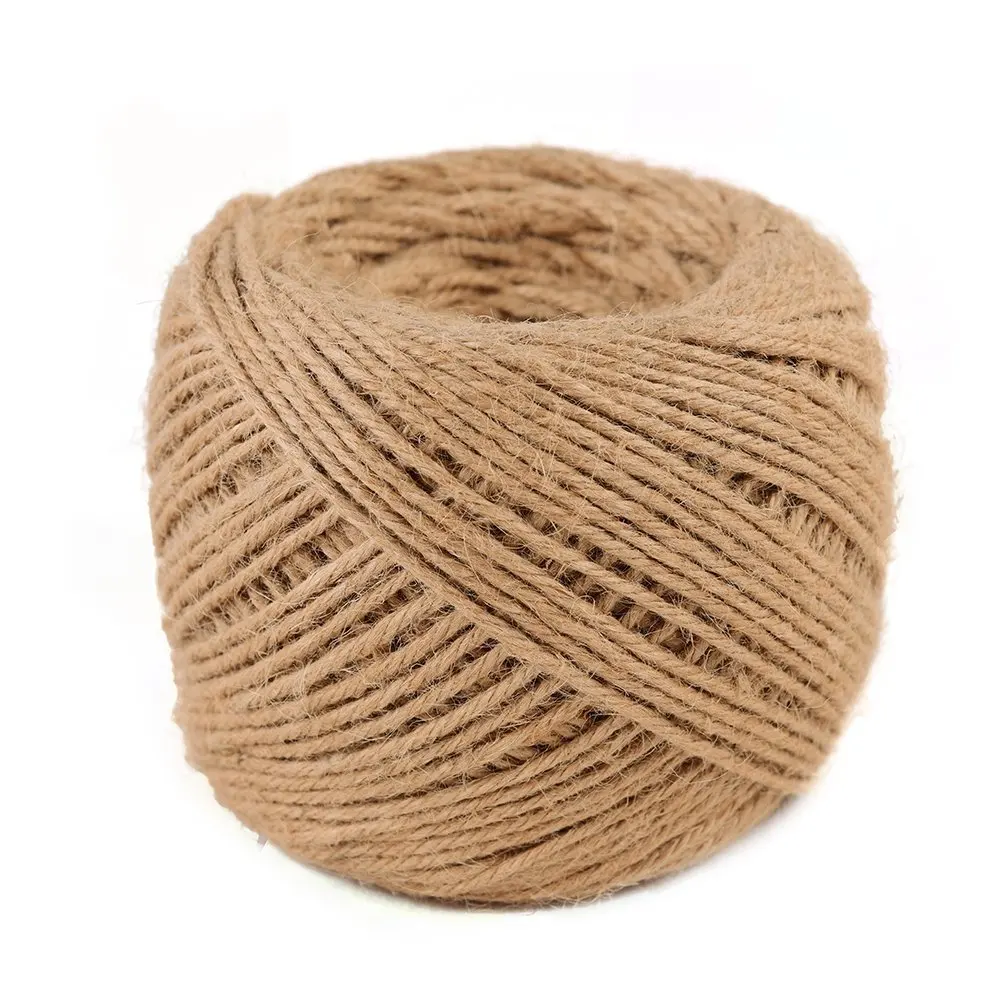 328 Feet Thick Packing String Twine Heavy Duty 3Ply 3mm Jute Twine Durable Soft Garden Twine Rope Best Arts Crafts Decor Gift Wrapping Twine Christmas Twine