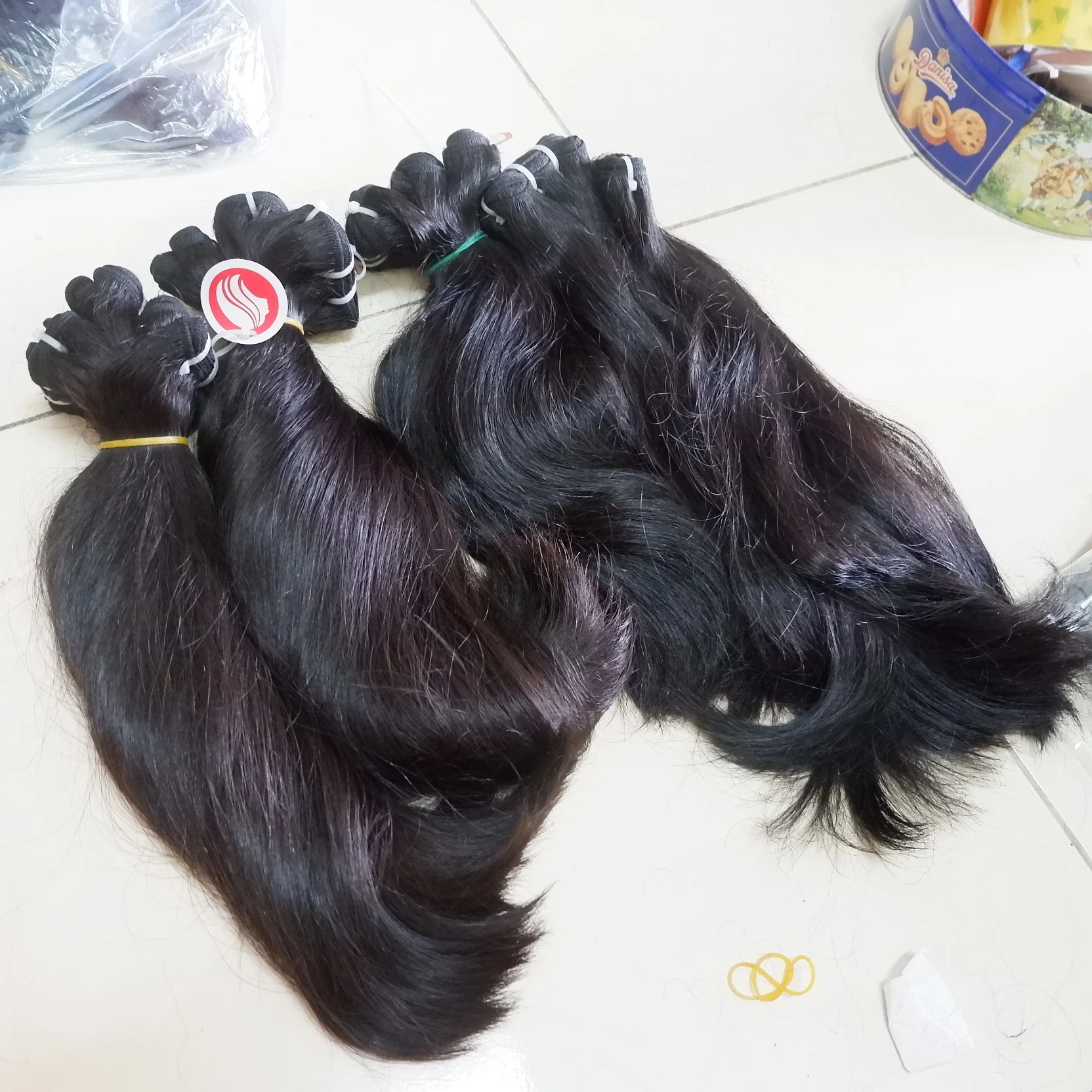Can Be Dye 40 Inch Bundles Brazilian Straight Artificial Hair