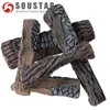 Beautiful ceramic wood logs for fireplace