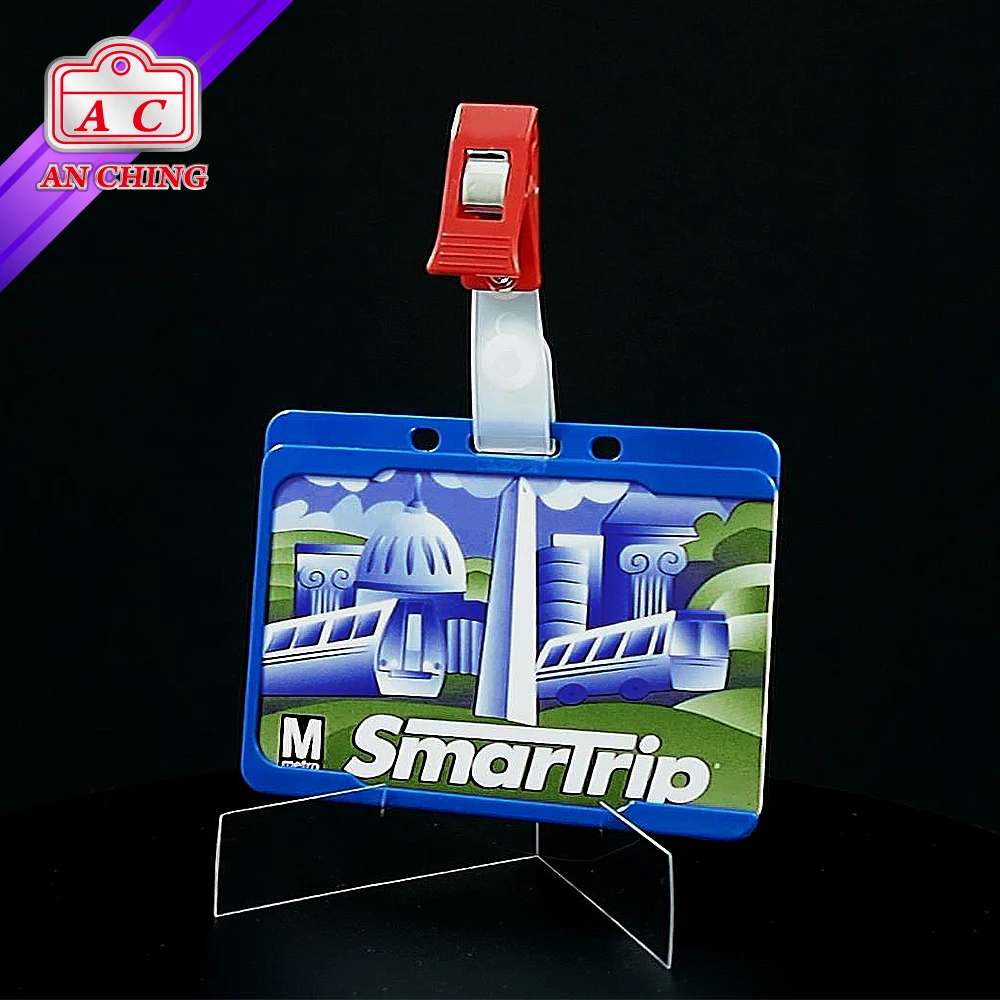 
Open Face ID Card Hard Plastic Badge Holder 