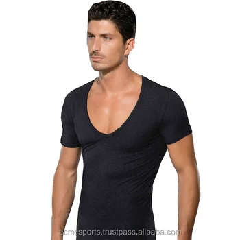 deep v neck shirt mens