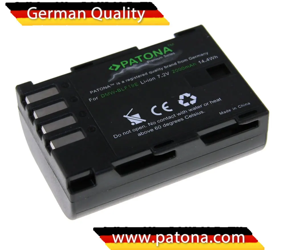 Batteria Patona 1000mAh li-ion per Panasonic Lumix DMC-TZ5,DMC-TZ50