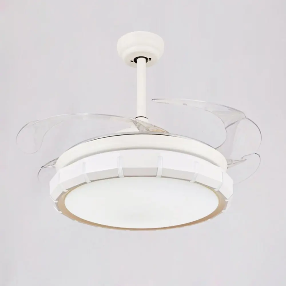 Buy Huston Fan 42 Inch Modern White Chandelier Fan With Led