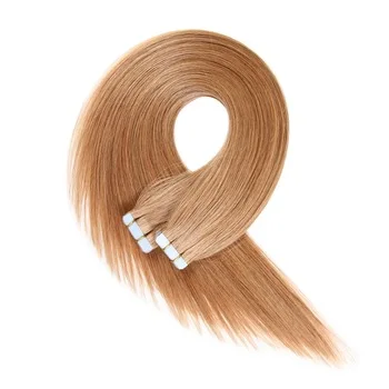 

GS 100% European Unprocessed Brazilian hair Double Dawn Skin tangle free virgin remy tape in hair extensions for black women