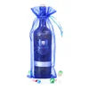 Custom Wedding Personalized organza holiday wine bottle gift bags