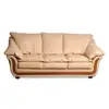 Senatro manufactured using only expensive leather and decorated with elements made from root of California walnut sofa