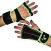 Neoprene CROSS TRAINING GLOVES with built in WRIST WRAP & full LEATHER PALM protection NON SLIP grip Workout Gloves for WOD