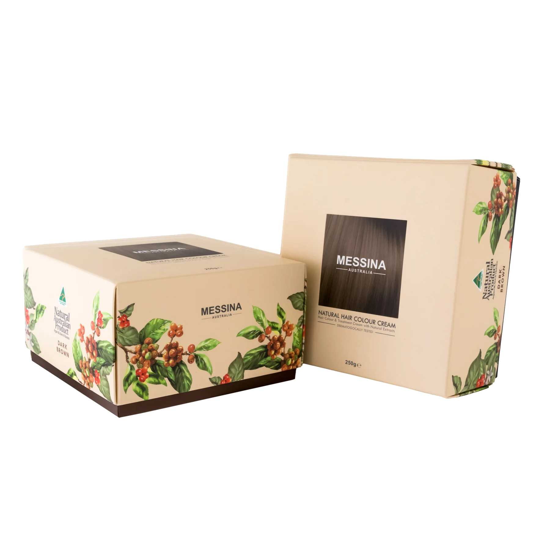 Messina Permanent Natural Hair Color Cream Dark Brown Made In