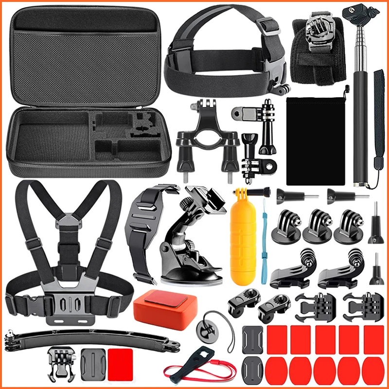 

45 in 1 sports action camera accessory kits/sets for gopro hero black action camera
