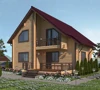 Cylindrical log wooden house (prefabricated, machine processed round logs) assemble ready construction kit