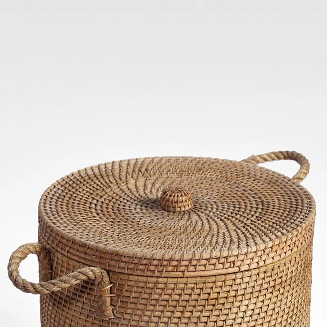 
Cheapest Natural Storage Handmade Wicker Rattan Basket Made in Indonesia 