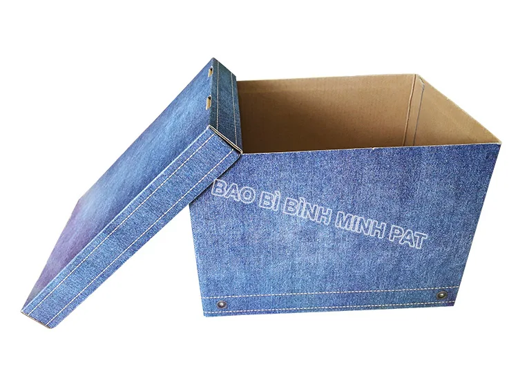 时尚奢华定制纸服装牛仔包装盒