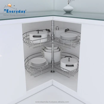 Corner Pantry Cabinets Lazy 360 Degree Rotating Kitchen Pull Out