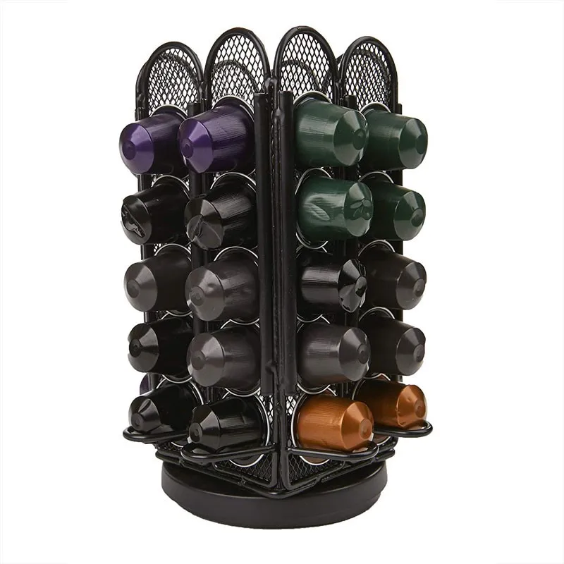 Black Carousel Coffee Pod Holder For Nespresso Capsules Buy Coffee