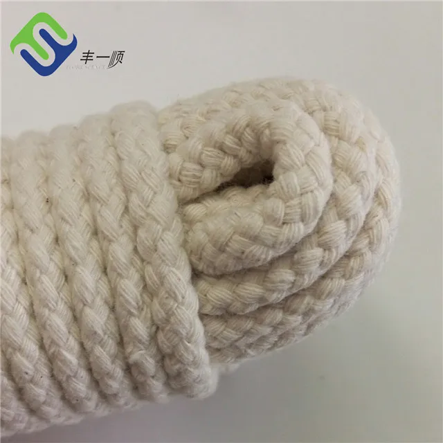 China Made 16 Strand 100% Cotton Solid Braided Rope In Factory Price