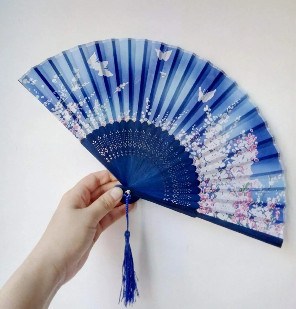 Hand Held Folding Paper Fan Japanese Handheld Folding Fan/ (jennie