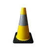 Hot Saling 450mm Yellow Traffic Cone With High Intense Grade Reflective And Black Base