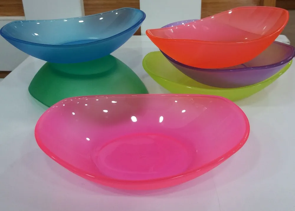 neon color glass sevice plate