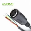 5 Pin DIN Solder Connector Plug 2464 22awg Extension Cable Assembly