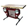 indian vintage jeep front base classic rustic finish unique rich bar table