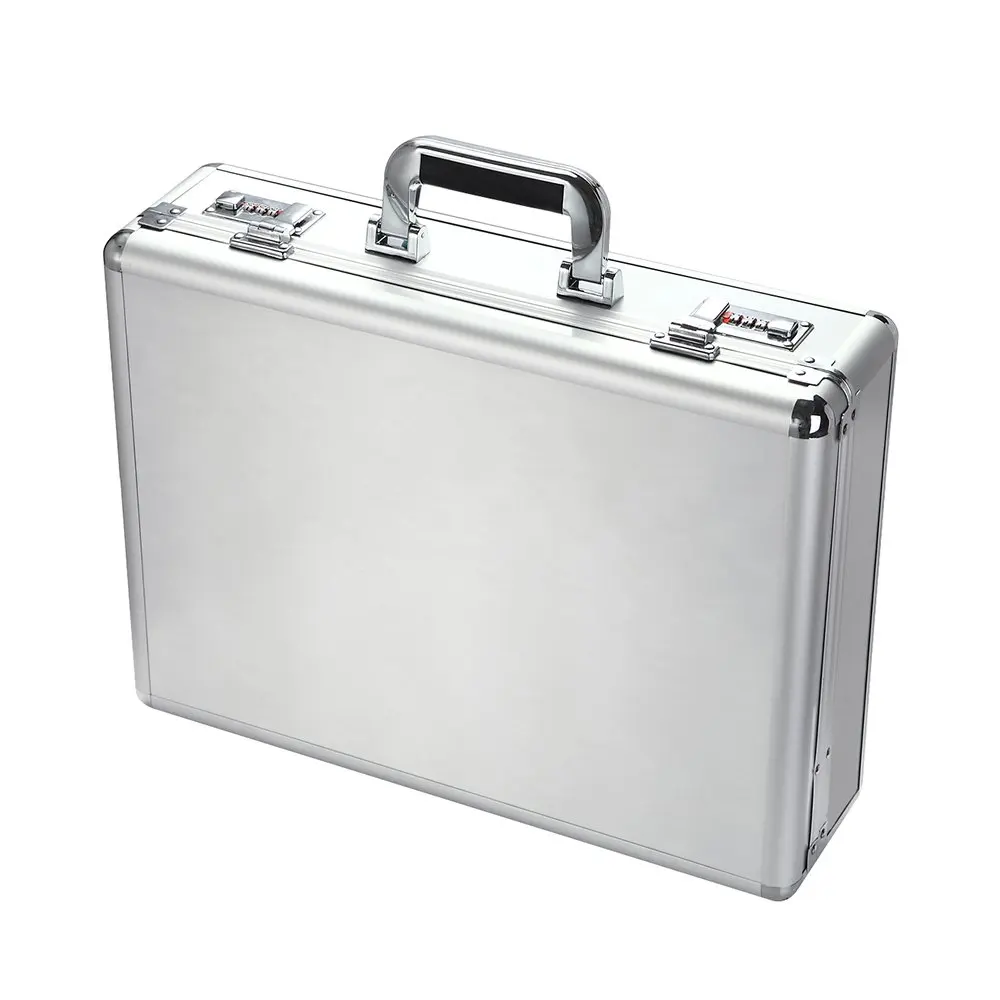 small silver briefcase