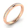 0.13 Ct Dilshida Shine Half Eternity Rose Gold Diamond Ring