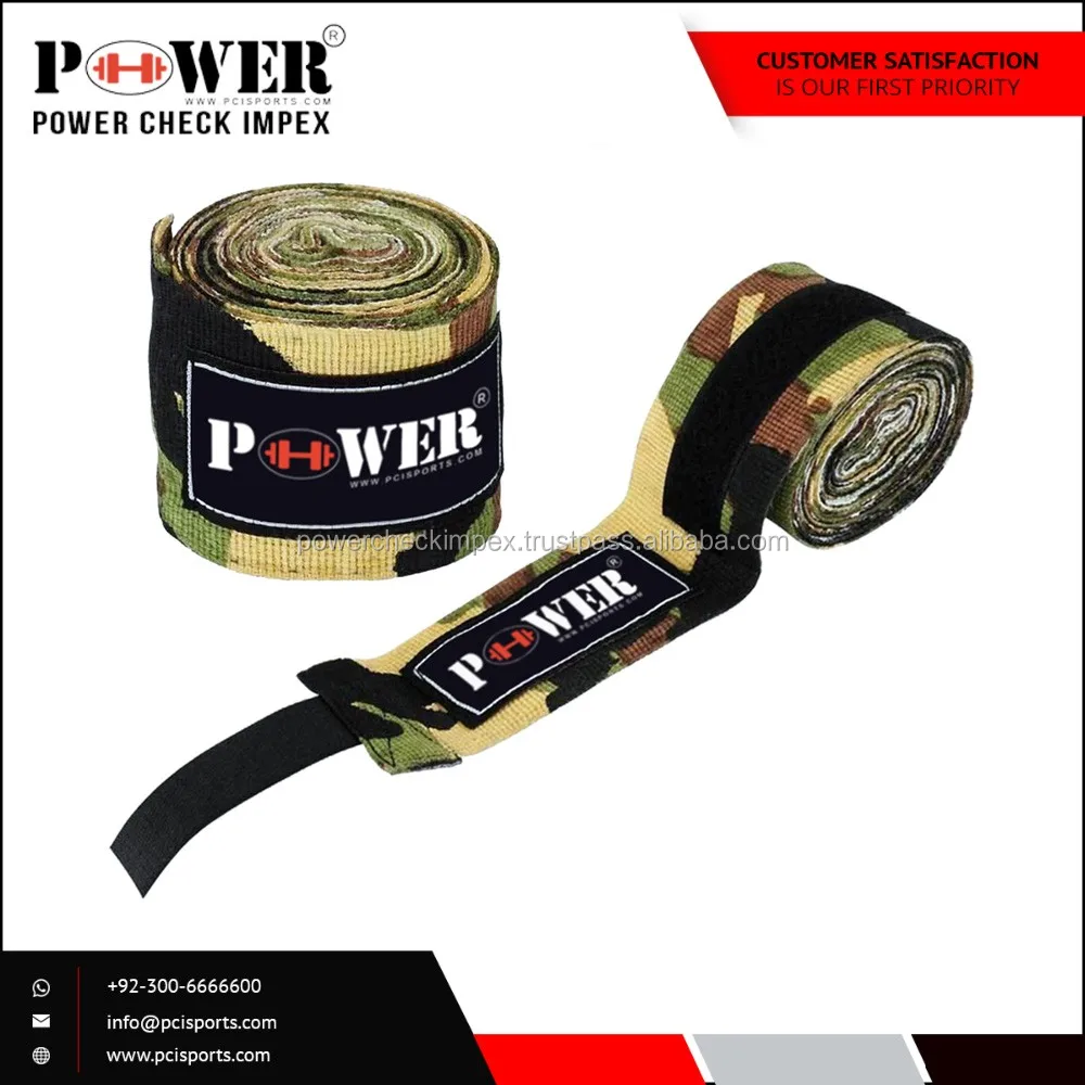 Custom Made Boxing Mma Muay Thai White Hand Wraps Kick Boxing Wrist