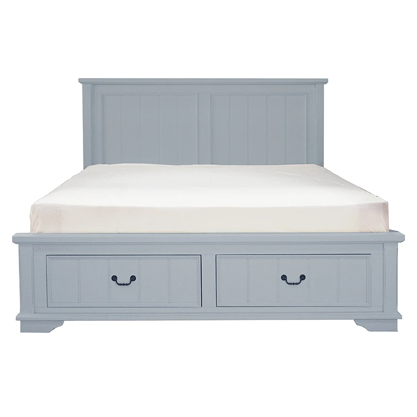 Muebles De Madera Maciza Con Diseños De Cama Doble De Madera De Teca